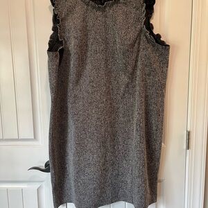 Loft Elegant Gray Sleeveless Dress